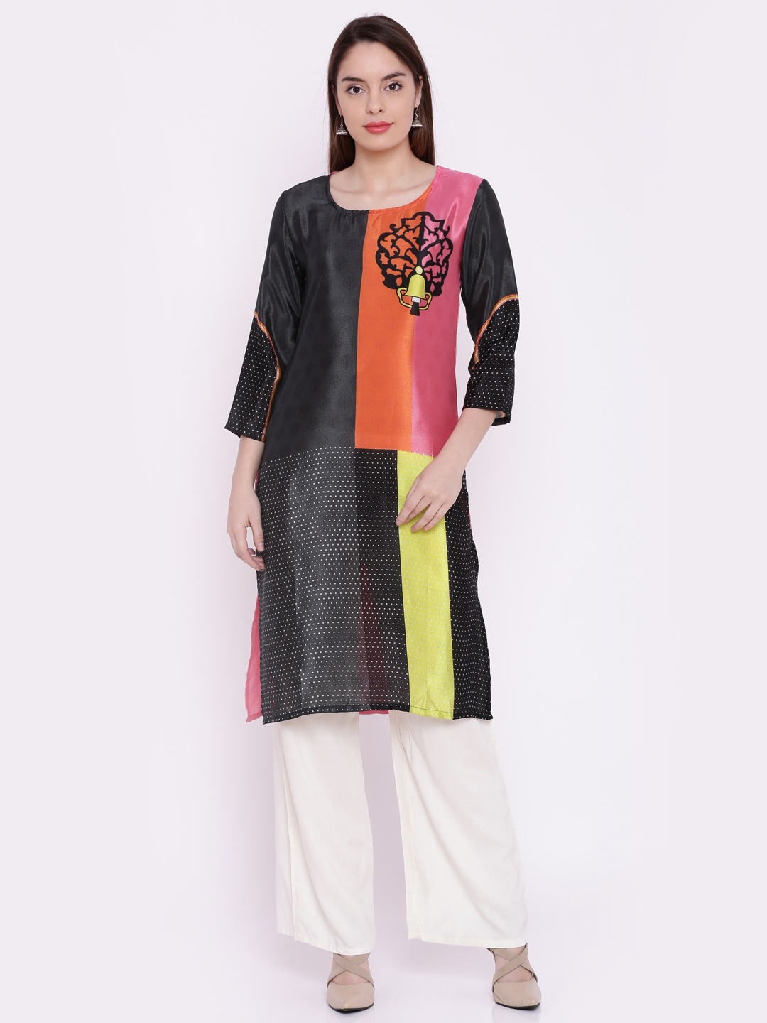 

Span Women Multicoloured Printed Straight Kurta, Multi