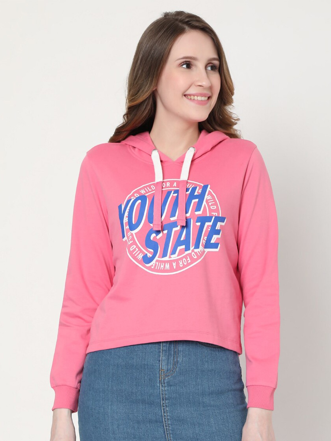 

Vero Moda Women Pink Printed Sweatshirt