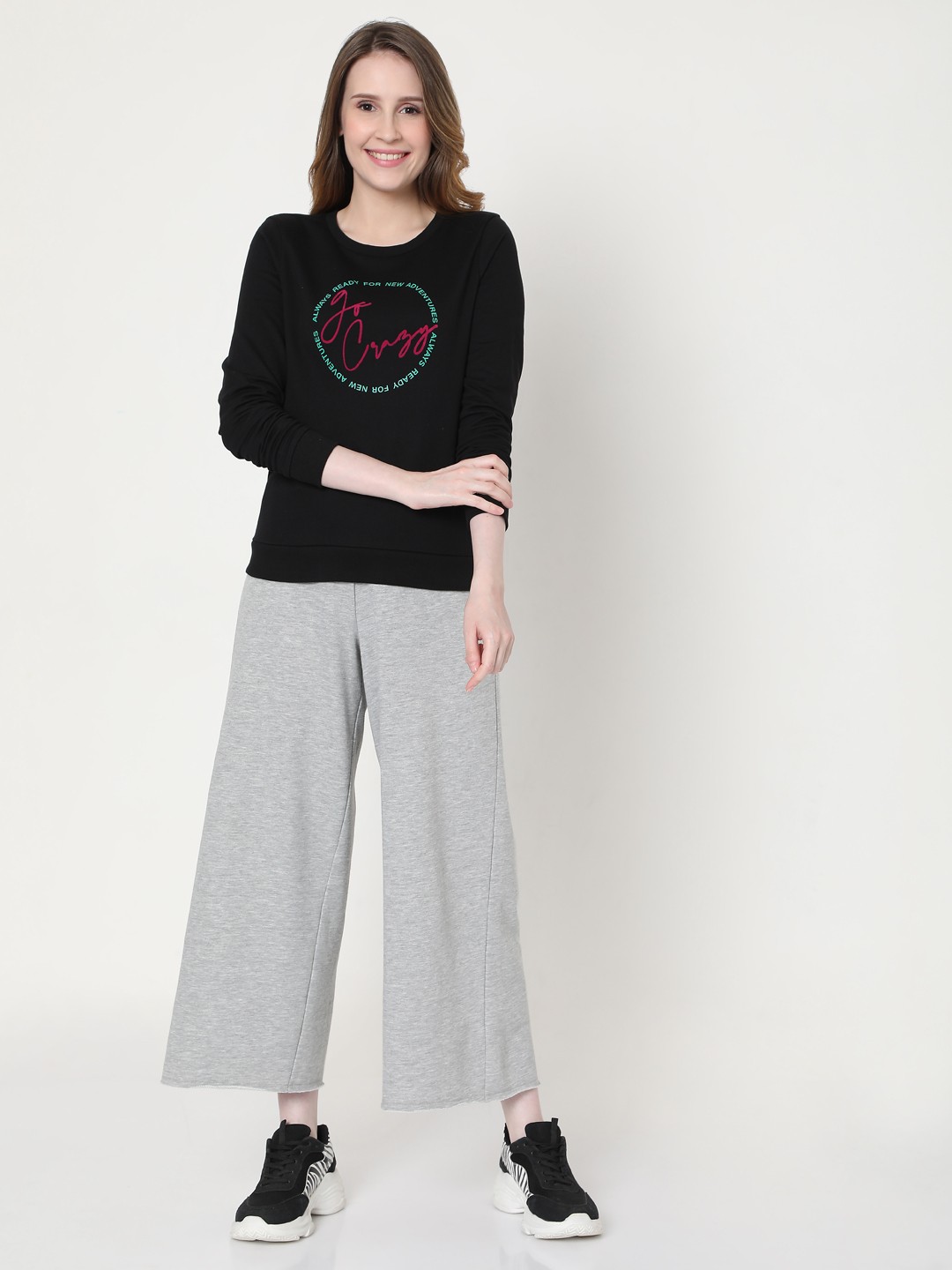

Vero Moda Women Black Printed Sweatshirt