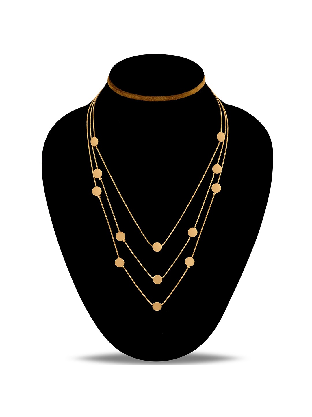 

Fashion Frill Gold-Toned Gold-Plated Layered Necklace
