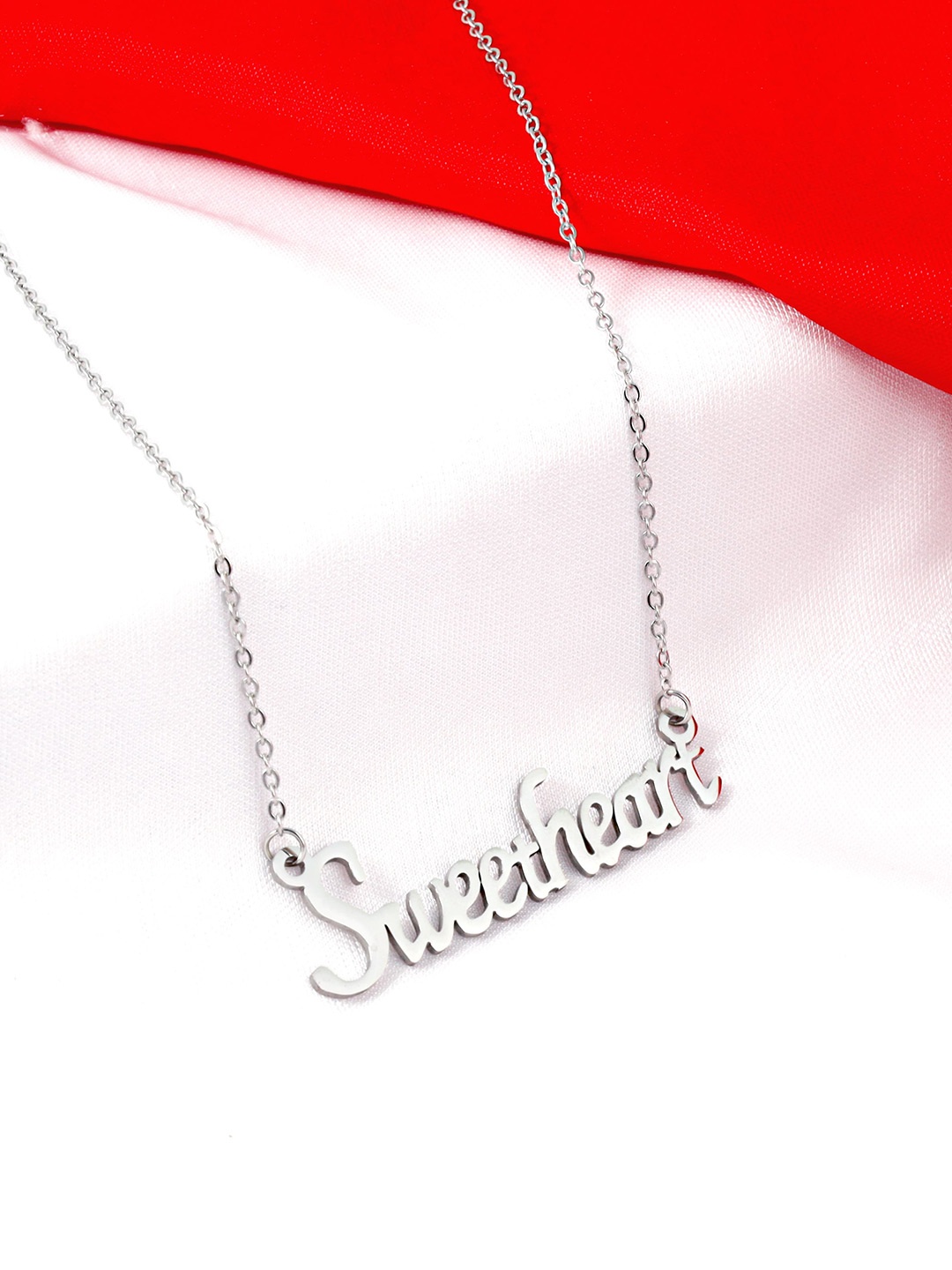 

Fashion Frill Silver-Toned Silver-Plated Necklace