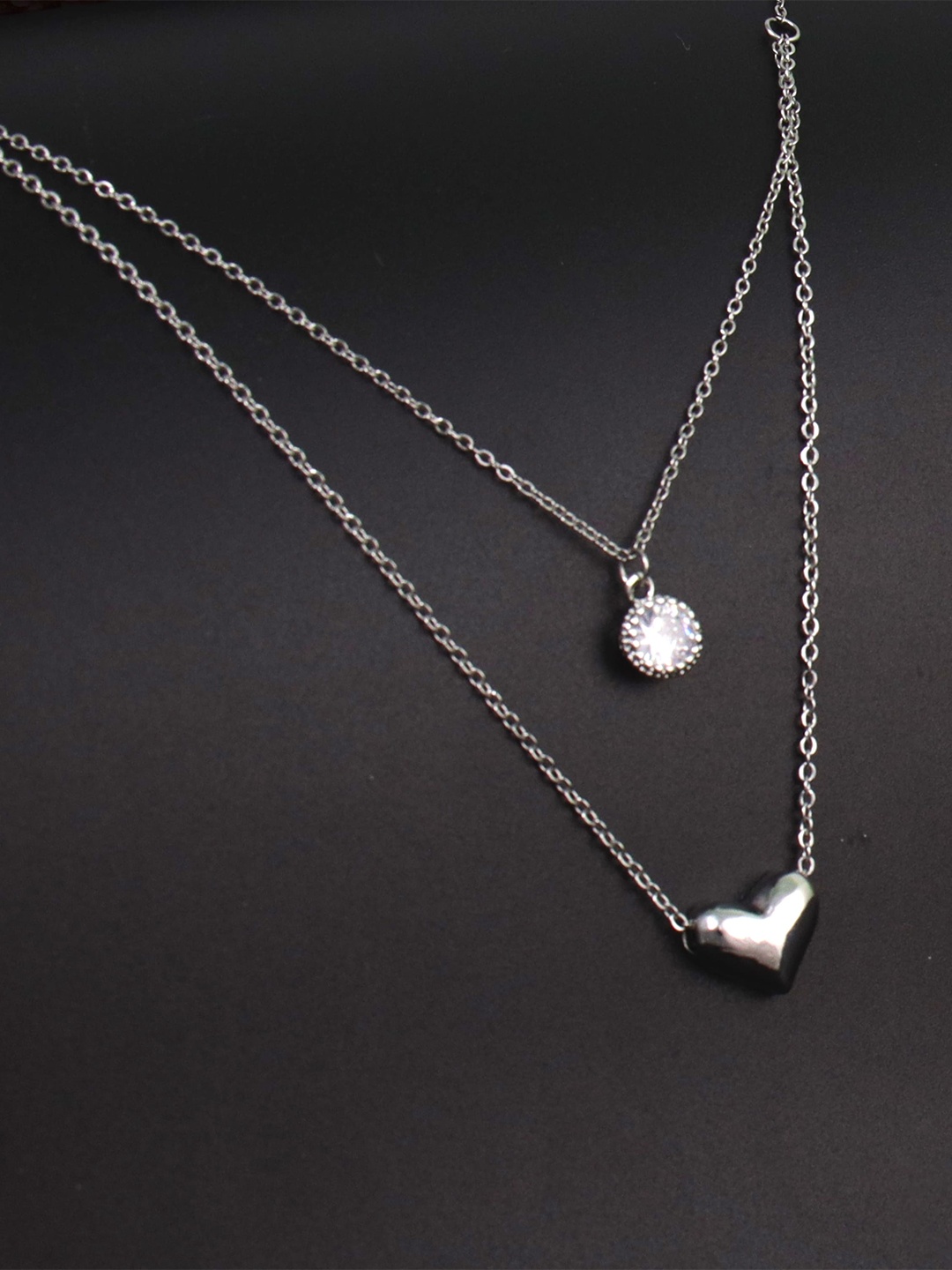 

Fashion Frill Silver-Toned Silver-Plated Necklace