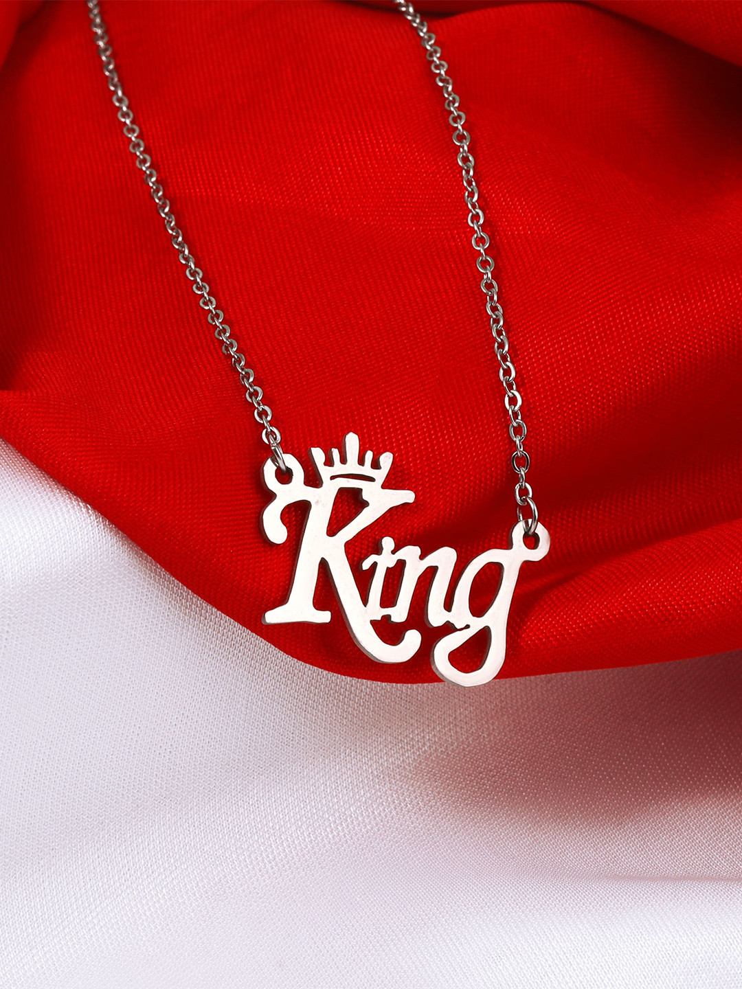 

Fashion Frill Men Silver-Toned Silver-Plated Necklace