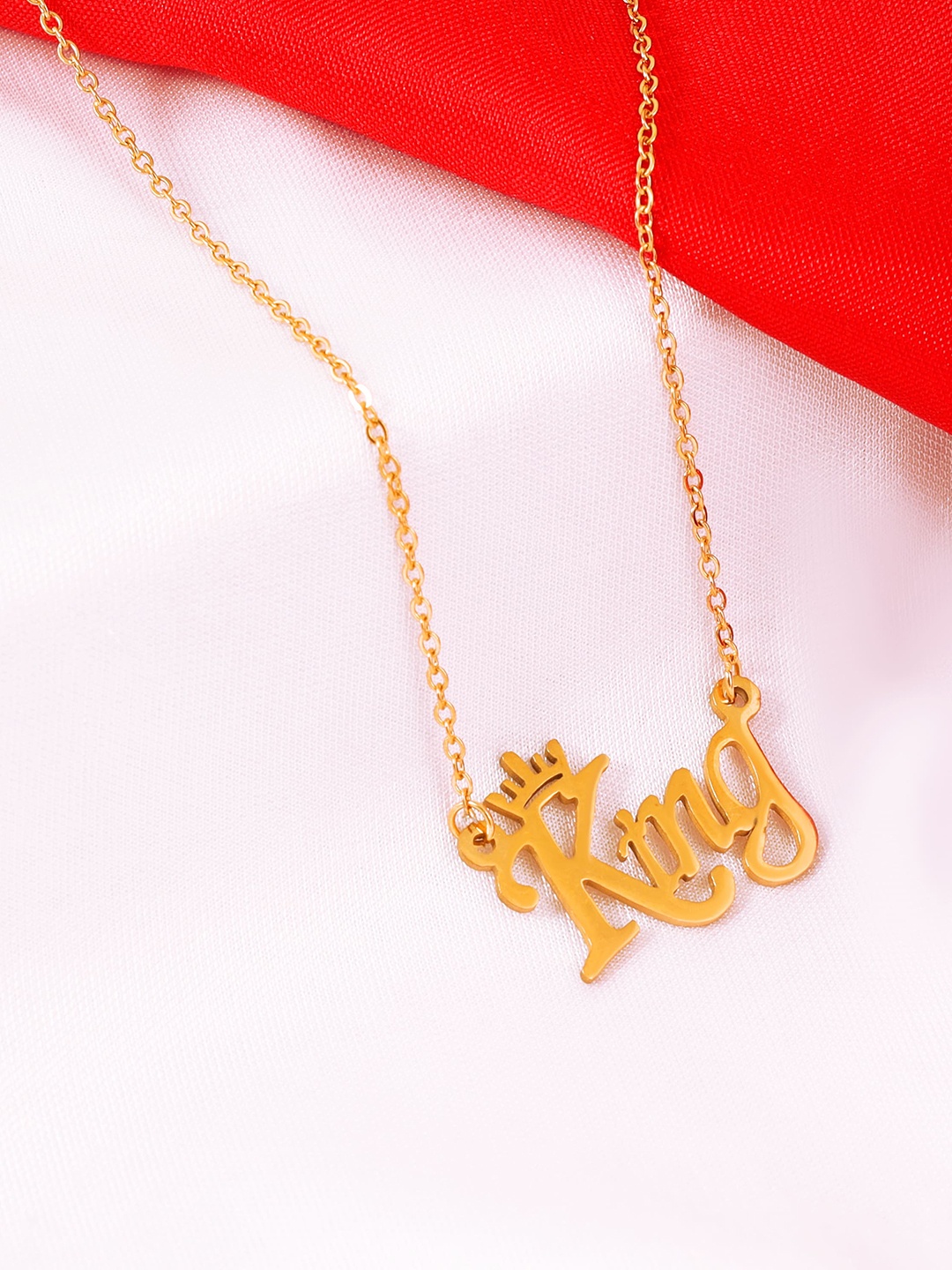 

Fashion Frill Men Gold-Toned Gold-Plated Necklace