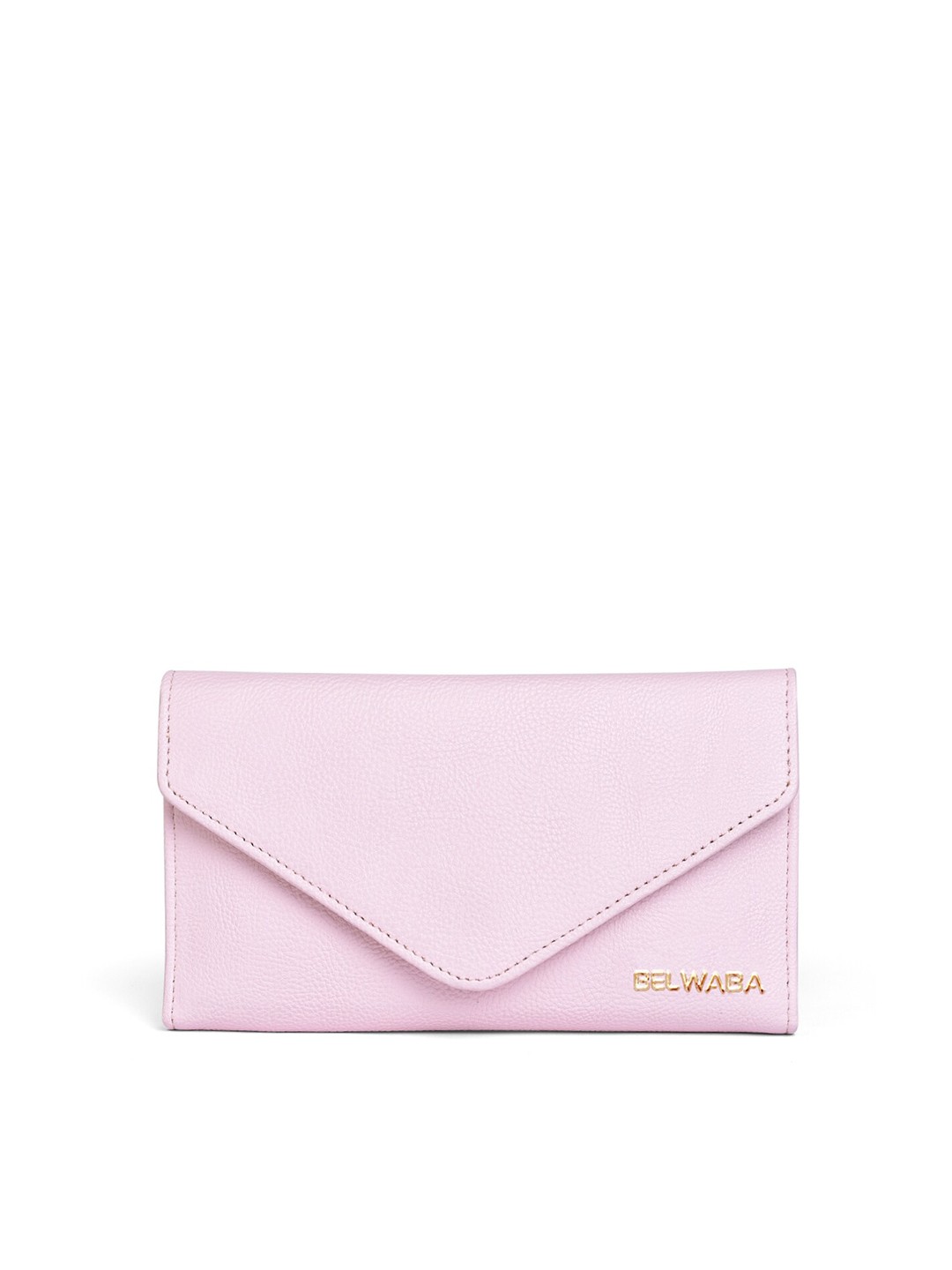 

Belwaba Women Pink & White PU Three Fold Wallet