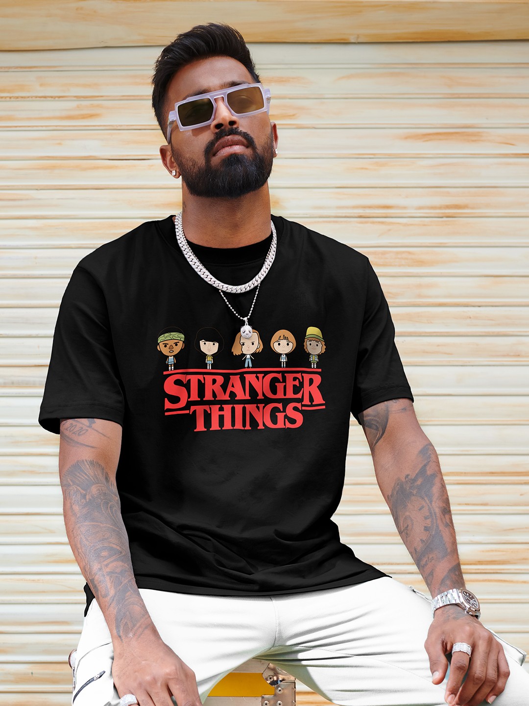

The Souled Store Men Black Typography Printed T-shirt