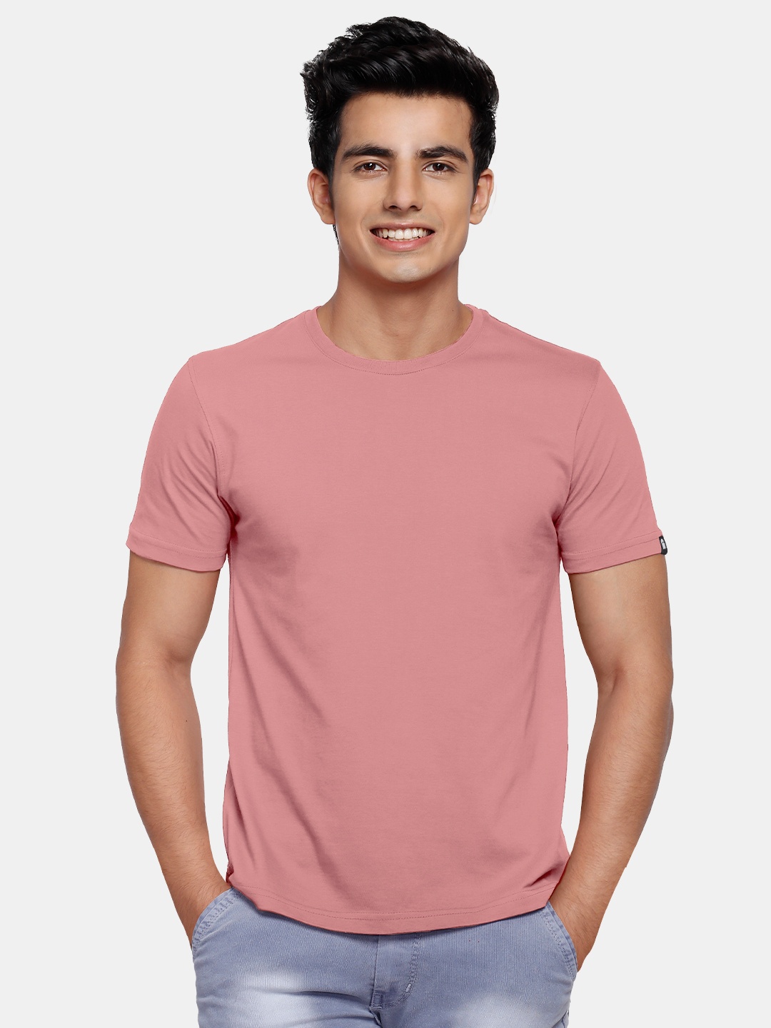 

The Souled Store Men Pink Cotton T-shirt