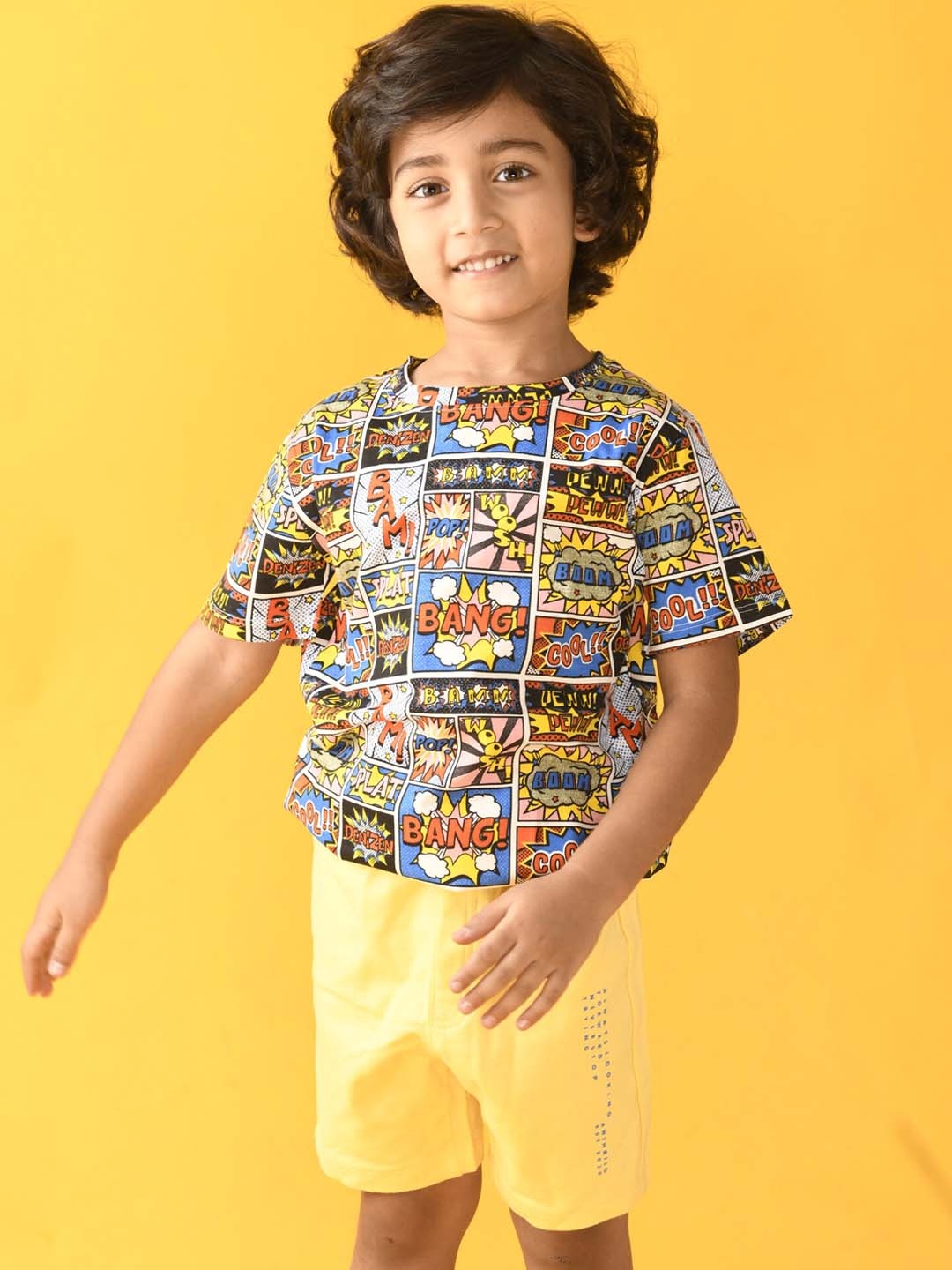 

Anthrilo Boys Multicoloured Printed Cotton T-shirt with Shorts, Multi