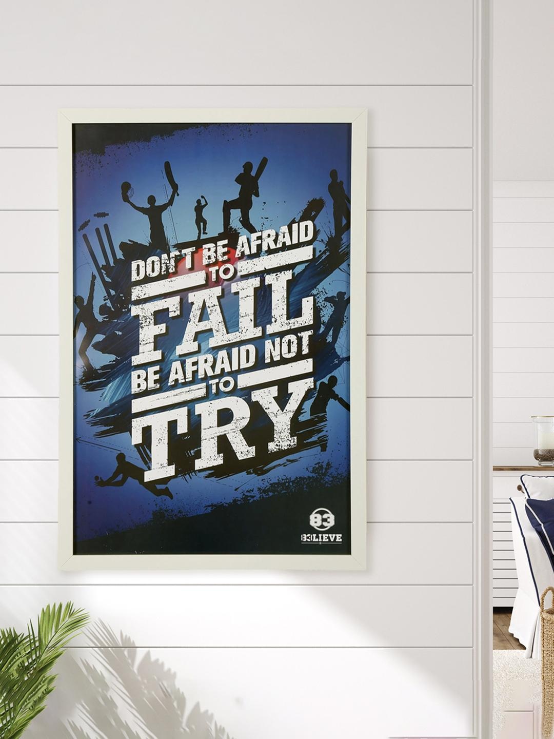 

Athome by Nilkamal White & Blue Fail Printed Wall Art