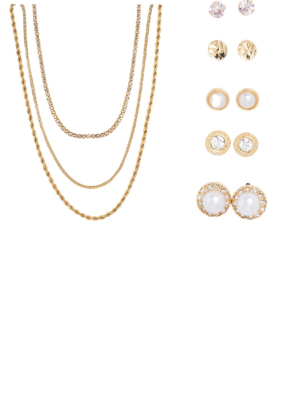 

Lilly & sparkle Women Gold-Plated Layered Jewelry Set
