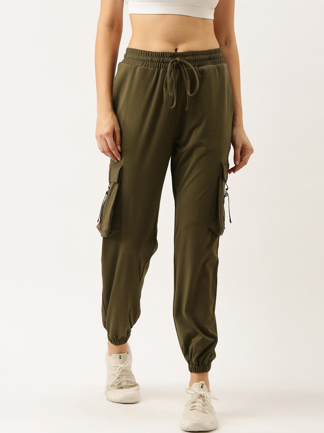 

Bannos Swagger Women Olive Green Solid Track Pant