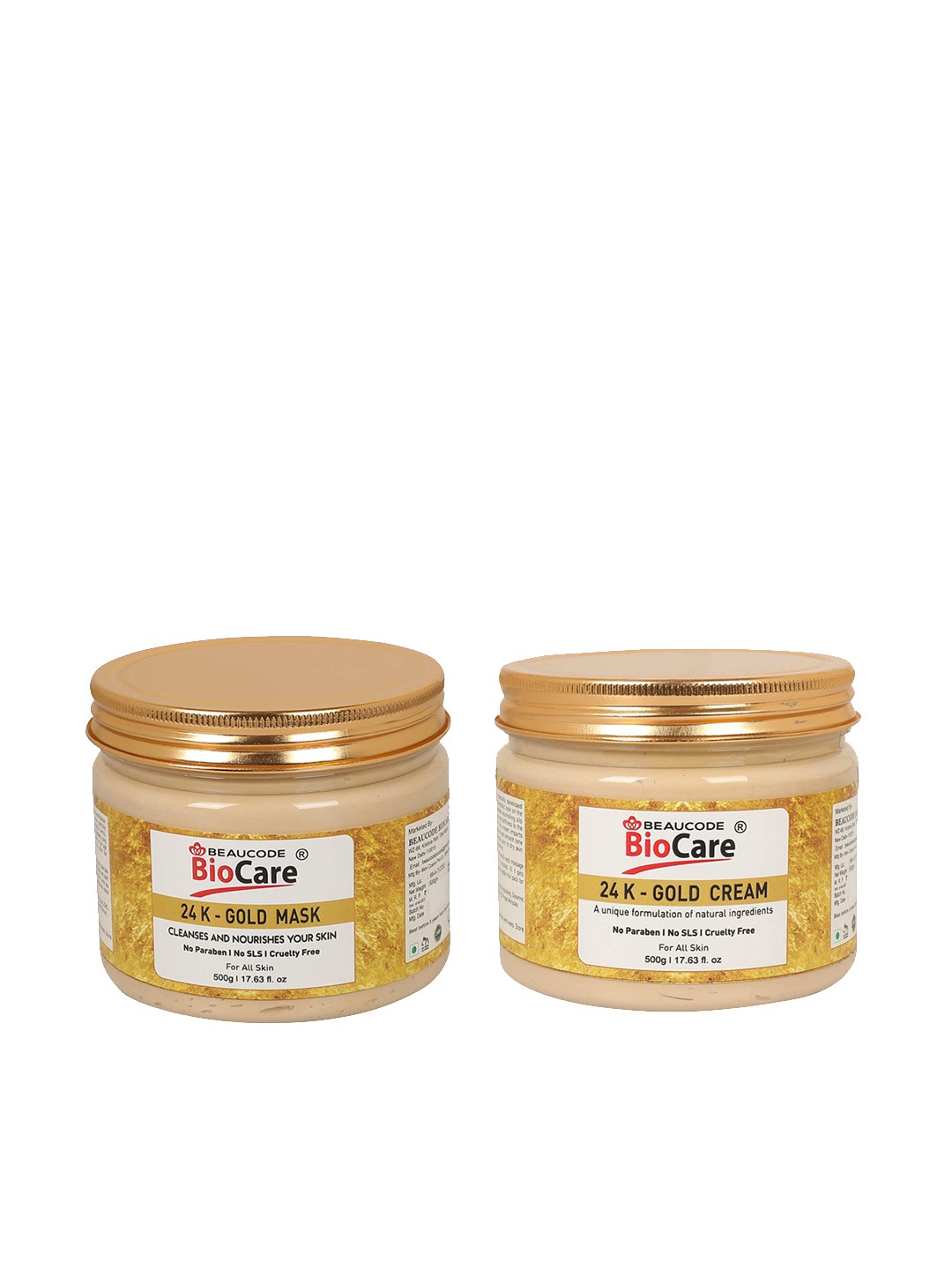 

BEAUCODE BIOCARE Set of 24K Gold Cream & Mask For All Skin Types - 500g each