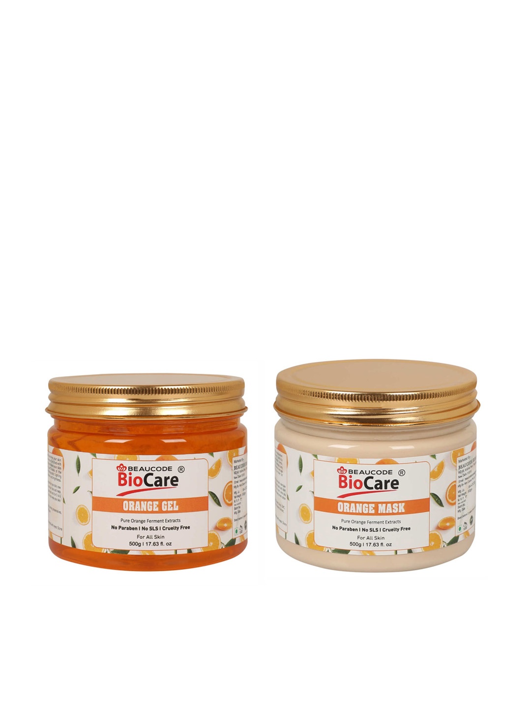 

BEAUCODE BIOCARE Set of Orange Mask & Gel for All Skin Types - 500g each