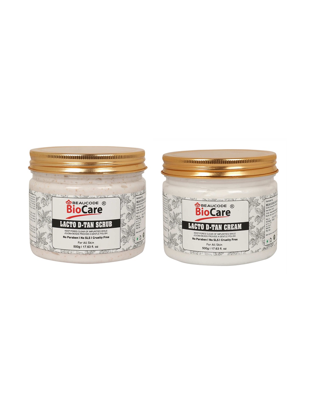 

BEAUCODE BIOCARE Set Of 2 Lacto D-Tan Face and Body Cream and Scrub 1kg, Na