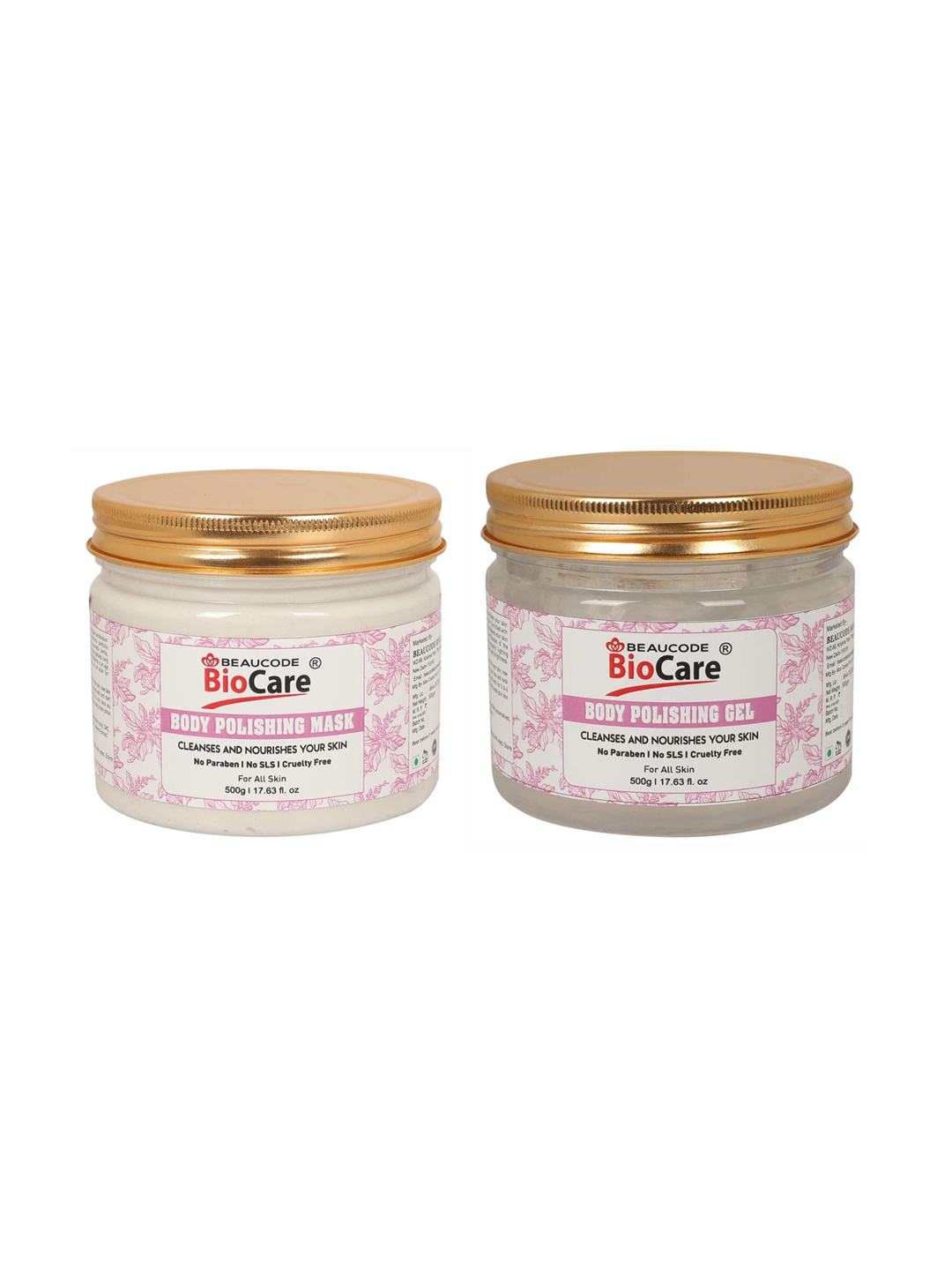 

BEAUCODE BIOCARE Unisex Set Of 2 Body Polishing Face and Body Mask and Gel 1Kg, Na