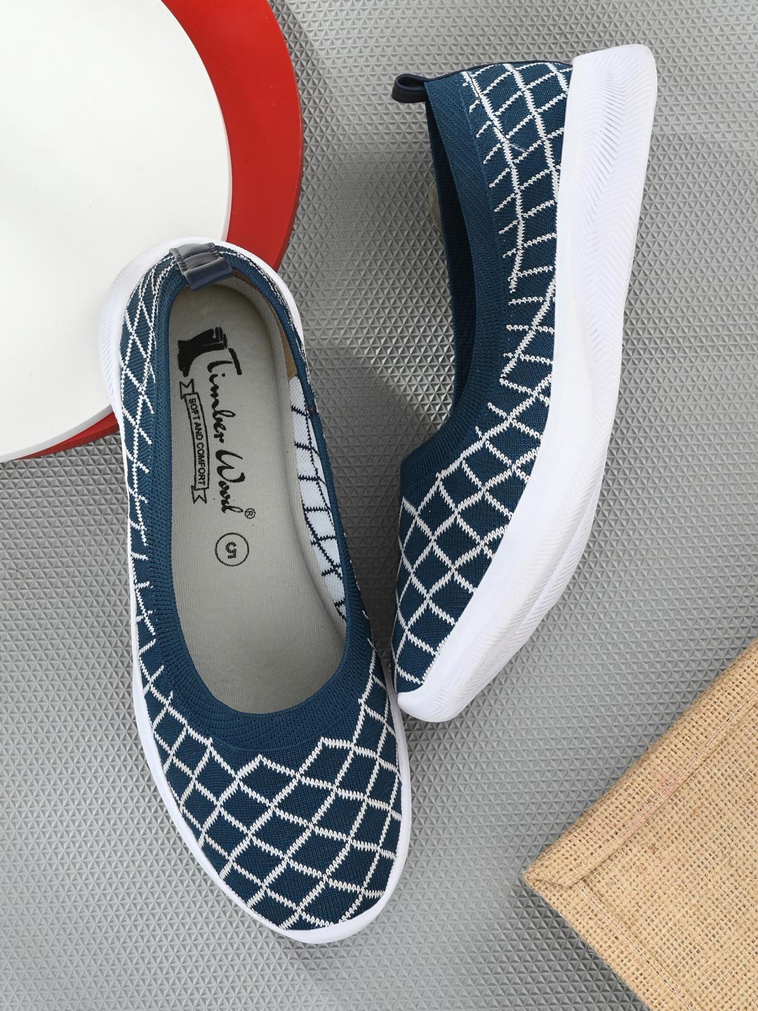 

TimberWood Women Navy Blue Textile Walking Non-Marking Shoes
