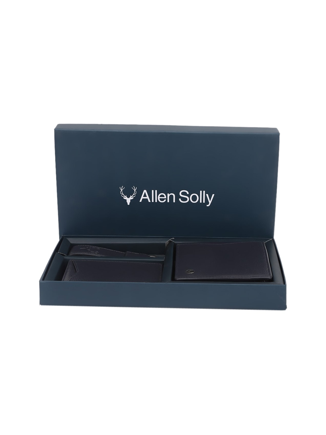 

Allen Solly Men's Black Solid Leather Accessory Gift Set