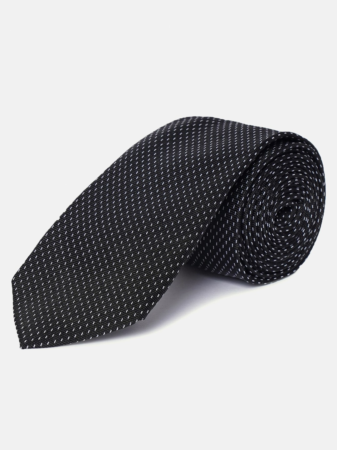 

Antony Morato Men Black & White Printed Skinny Tie
