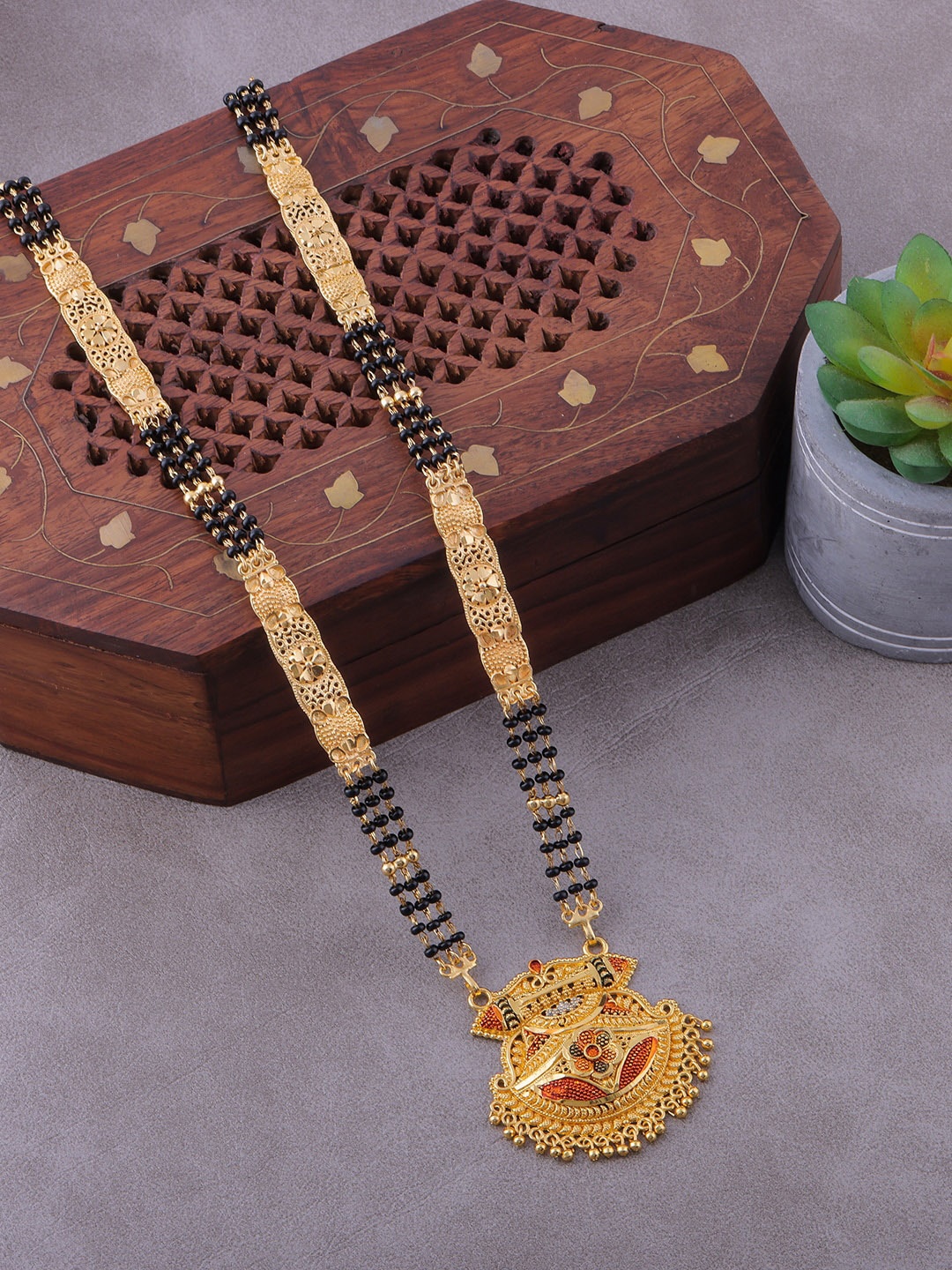 

Brandsoon Gold-Plated Gold-Toned Mangalsutra