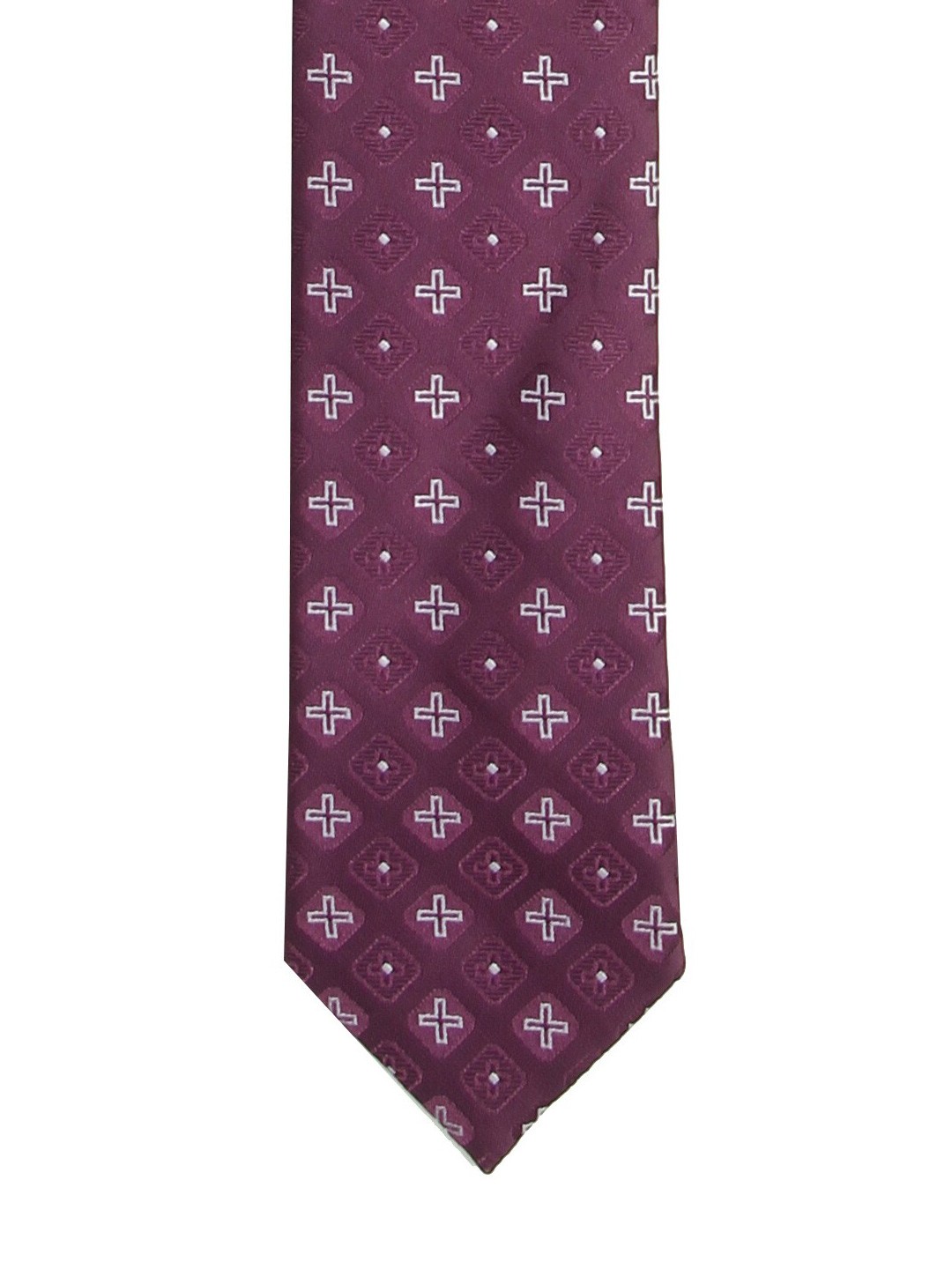 

Calvadoss Men Purple & White Woven Design Broad Tie