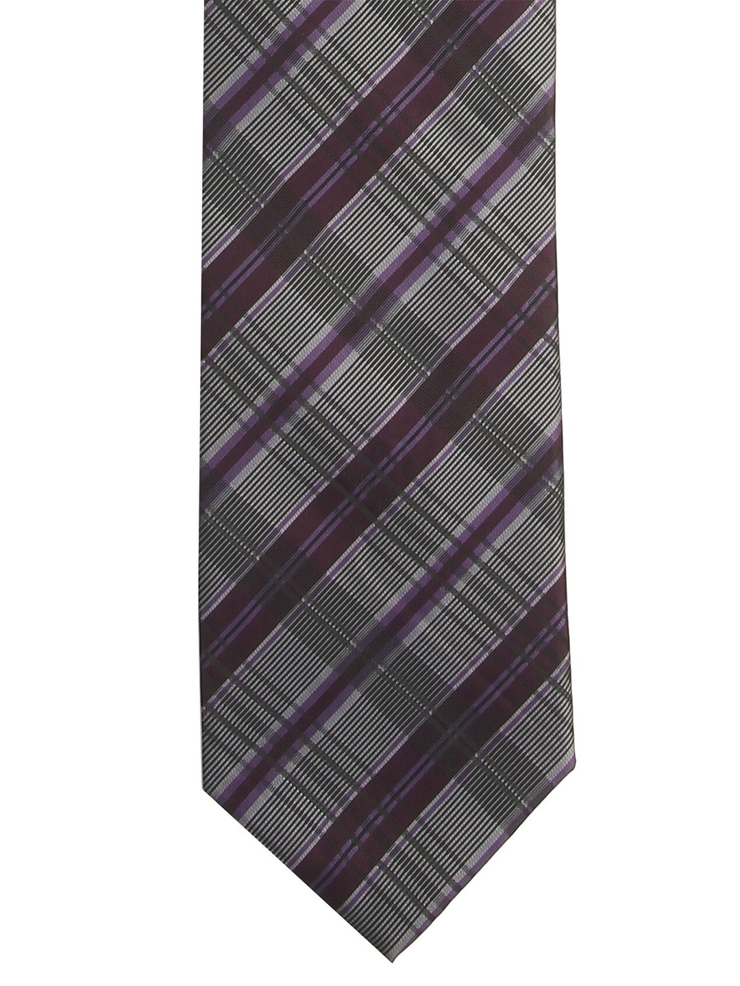 

Calvadoss Men Purple Checked Broad Tie