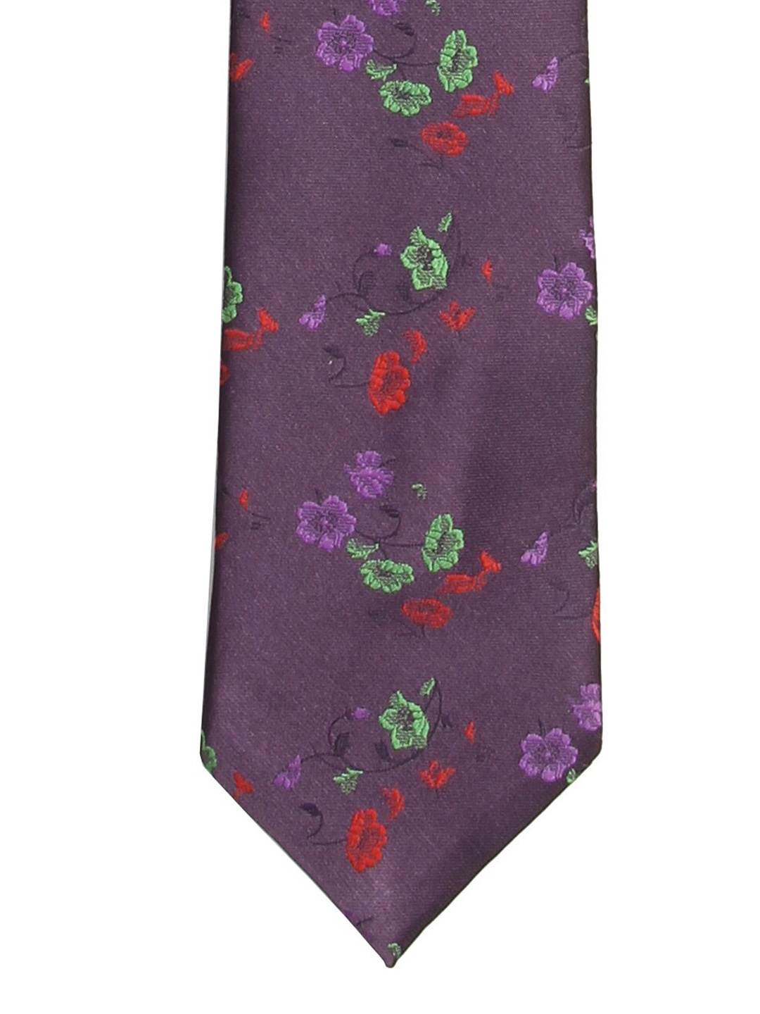

Calvadoss Men Purple & Green Woven Design Broad Tie
