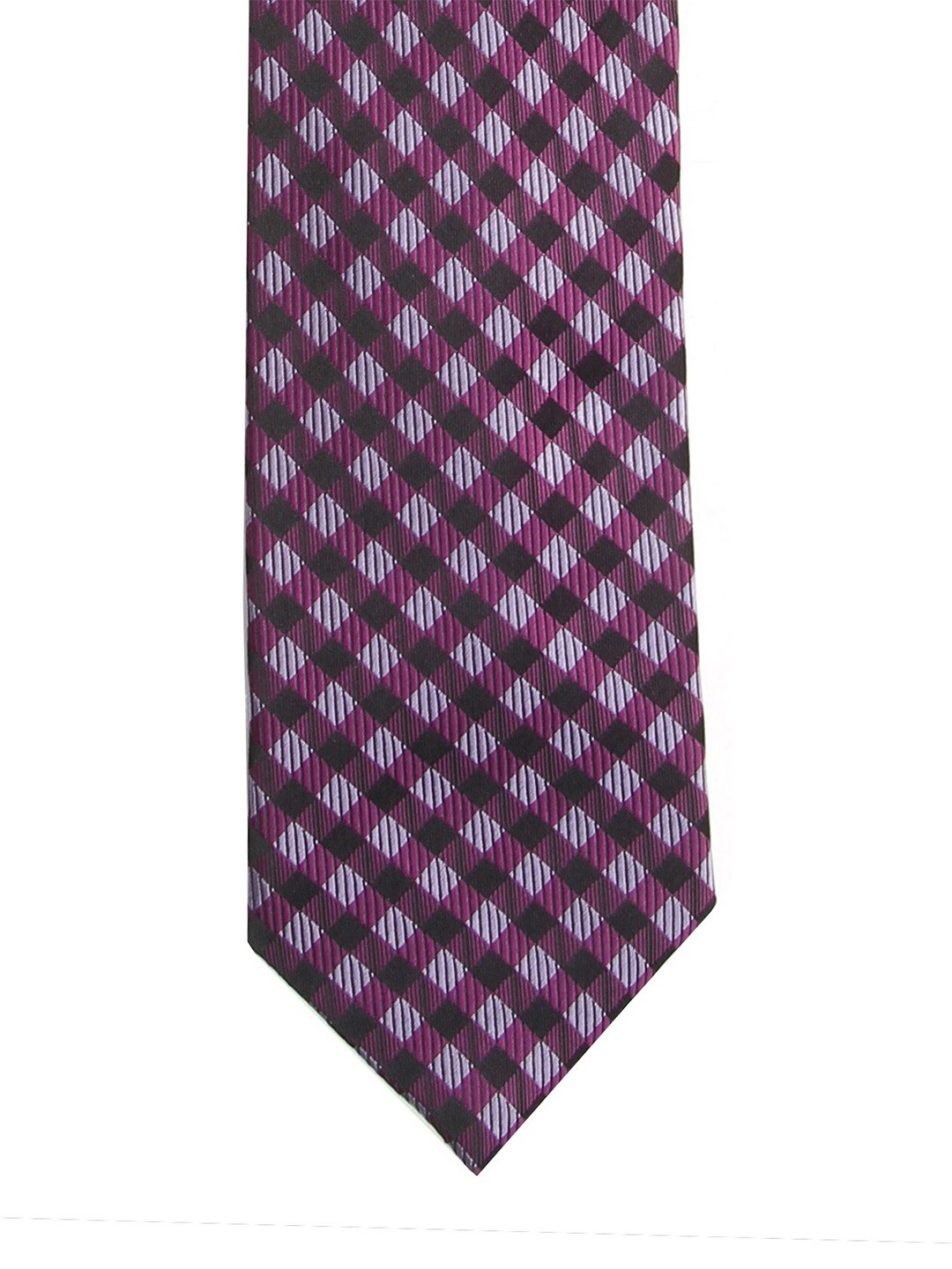 

Calvadoss Men Purple & Black Woven Design Broad Tie