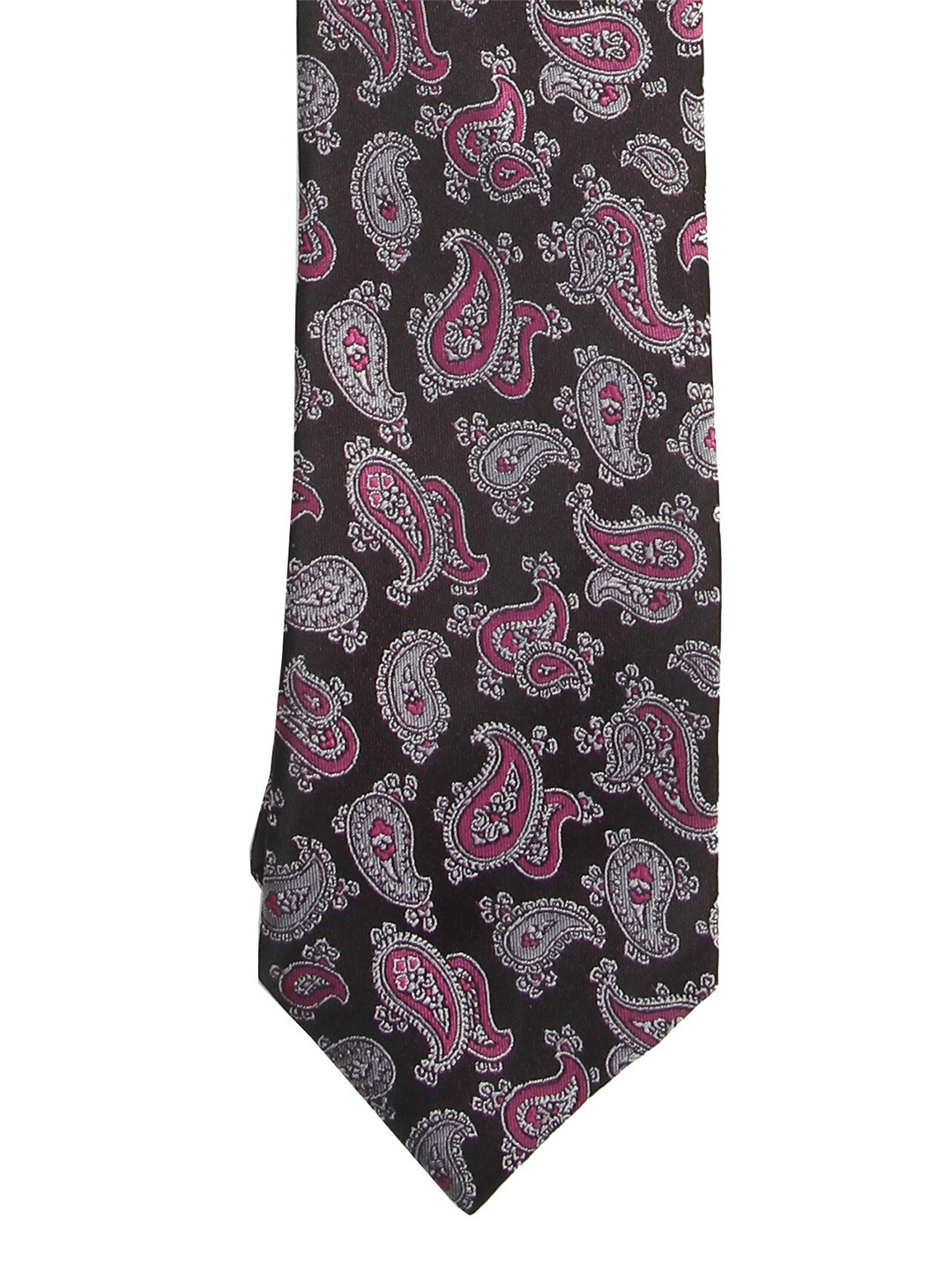

Calvadoss Men Purple & White Woven Design Broad Tie