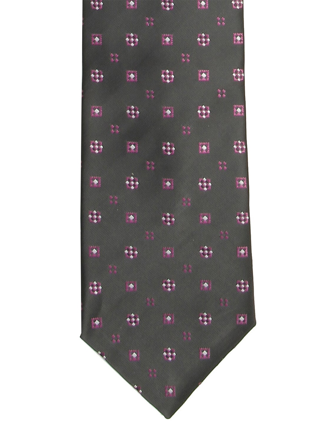 

Calvadoss Men Purple & Black Woven Design Broad Tie