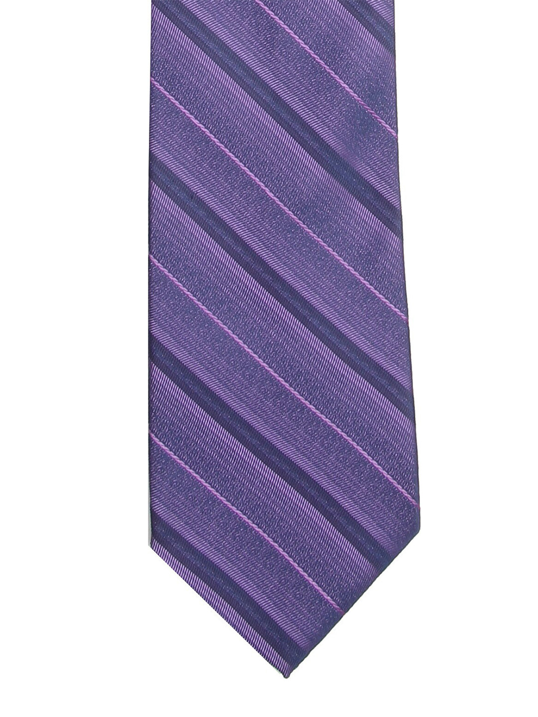 

Calvadoss Men Purple Striped Broad Tie
