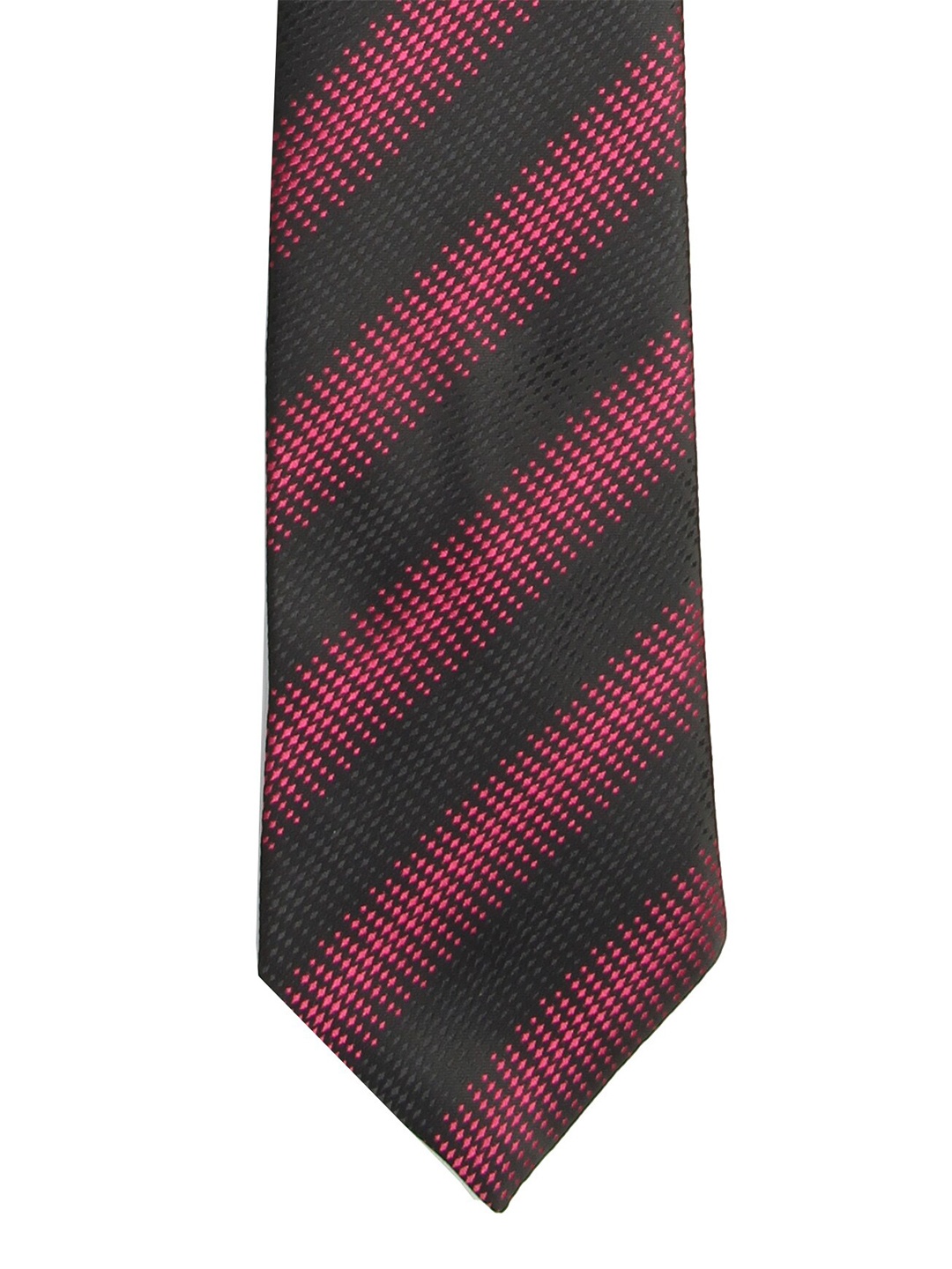 

Calvadoss Men Purple & Black Striped Broad Tie