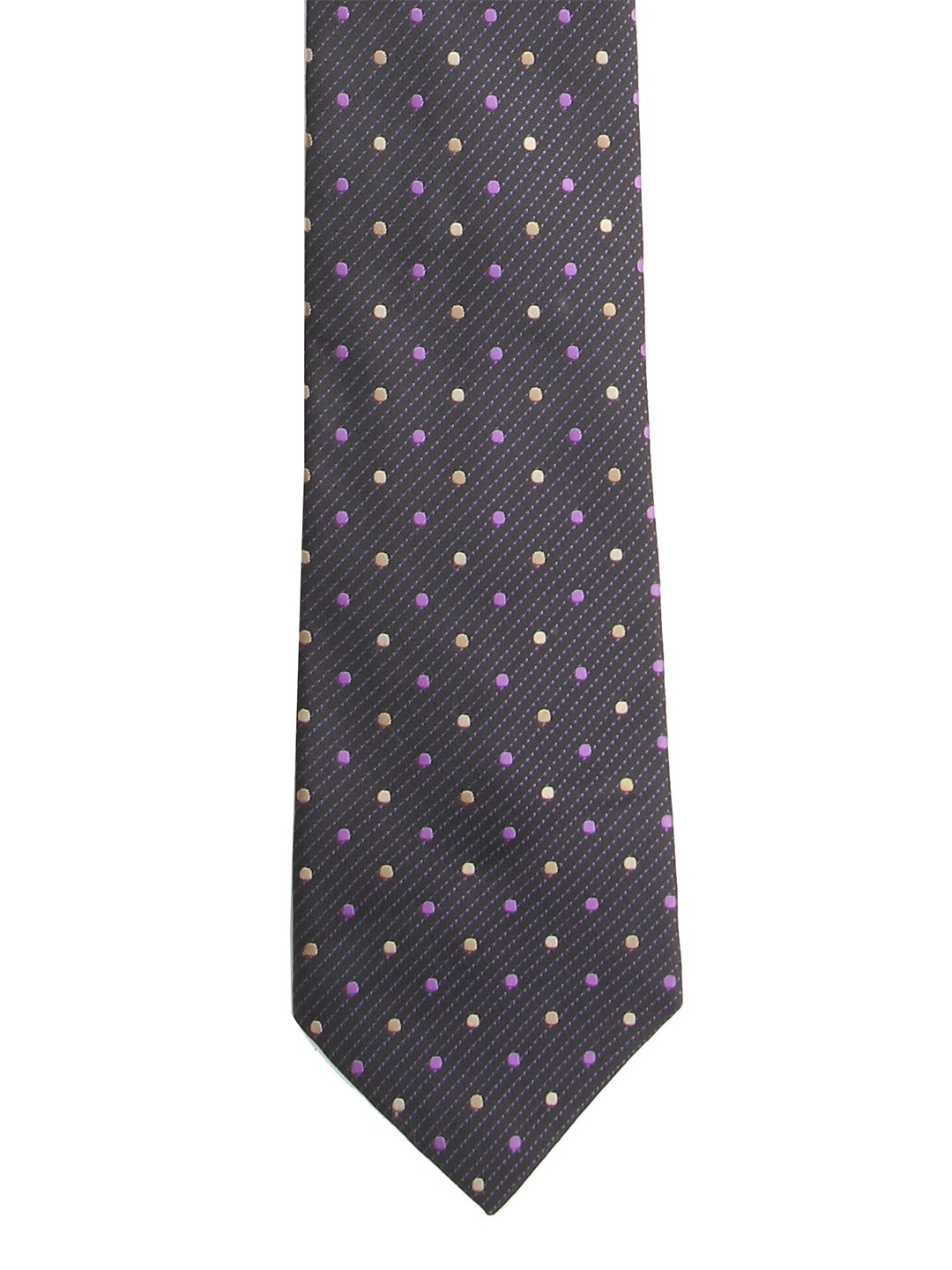 

Calvadoss Men Purple & Yellow Woven Design Broad Tie