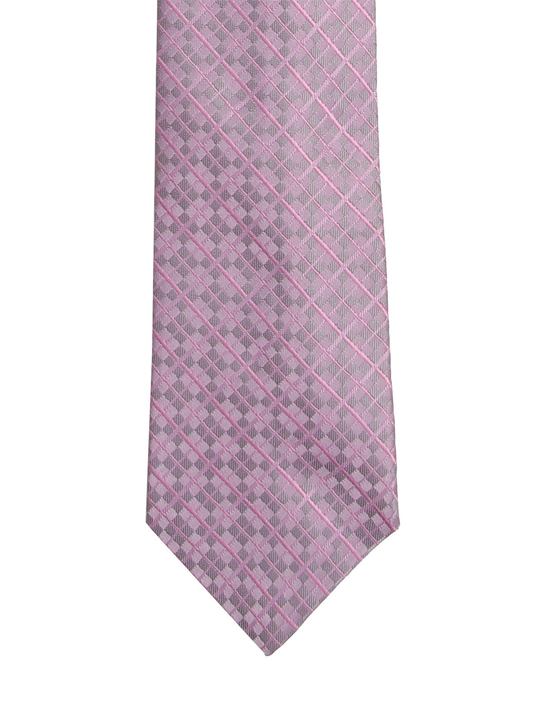 

Calvadoss Men Purple Checked Broad Tie