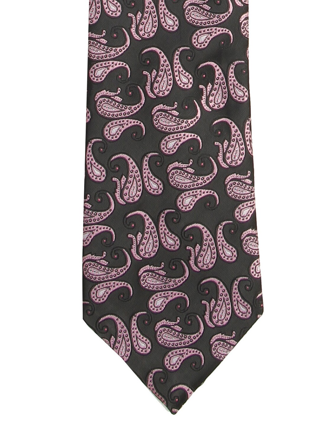 

Calvadoss Men Purple & Black Woven Design Broad Tie