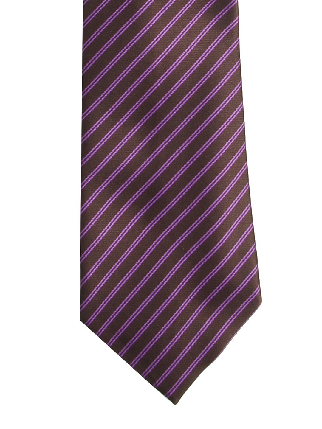 

Calvadoss Men Purple & Cream-Coloured Striped Broad Tie