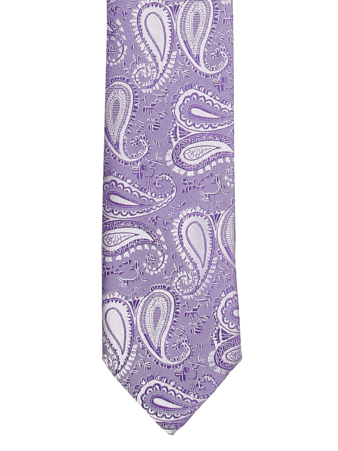 

Calvadoss Men Purple & White Woven Design Broad Tie