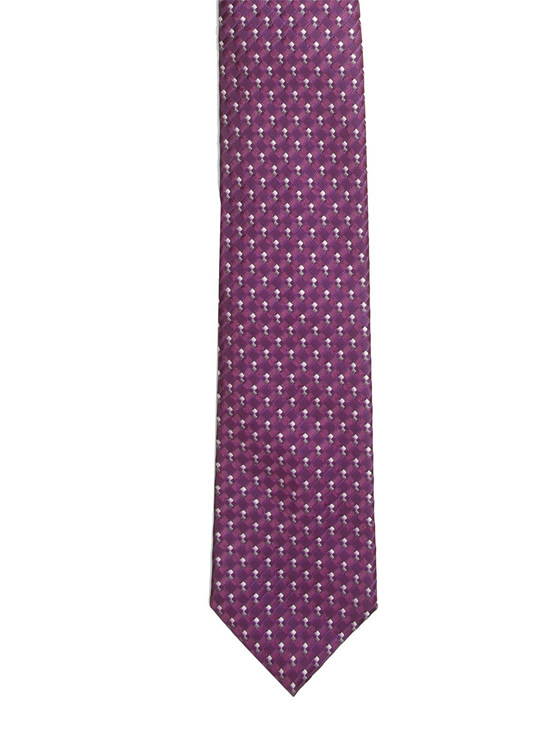 

Calvadoss Men Purple & White Woven Design Broad Tie