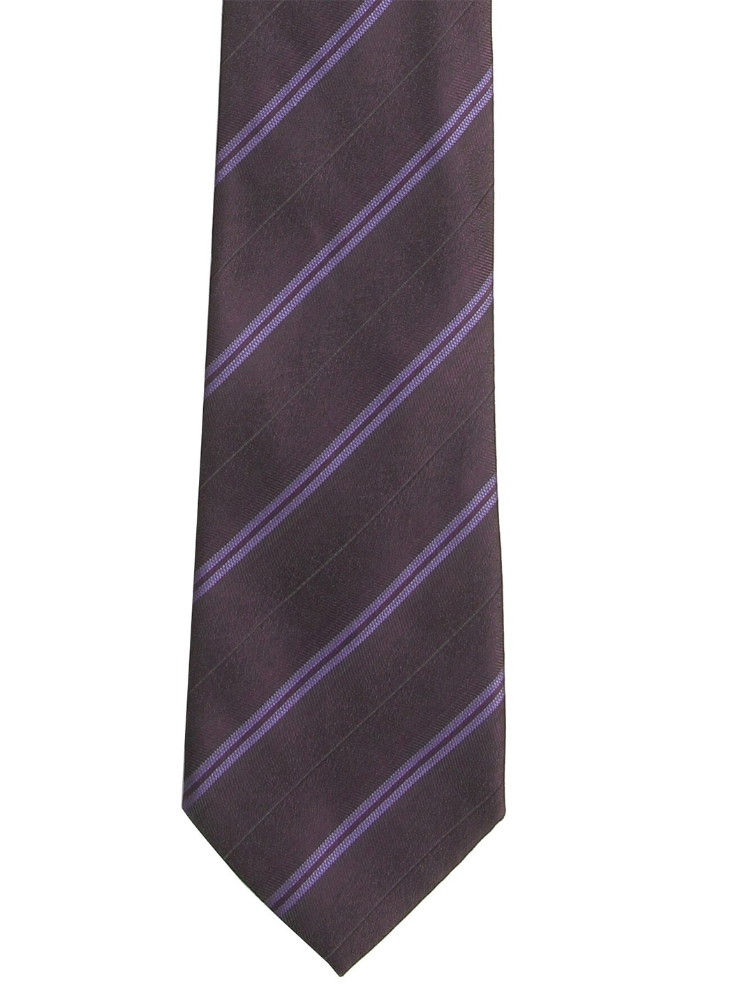 

Calvadoss Men Purple Striped Broad Tie
