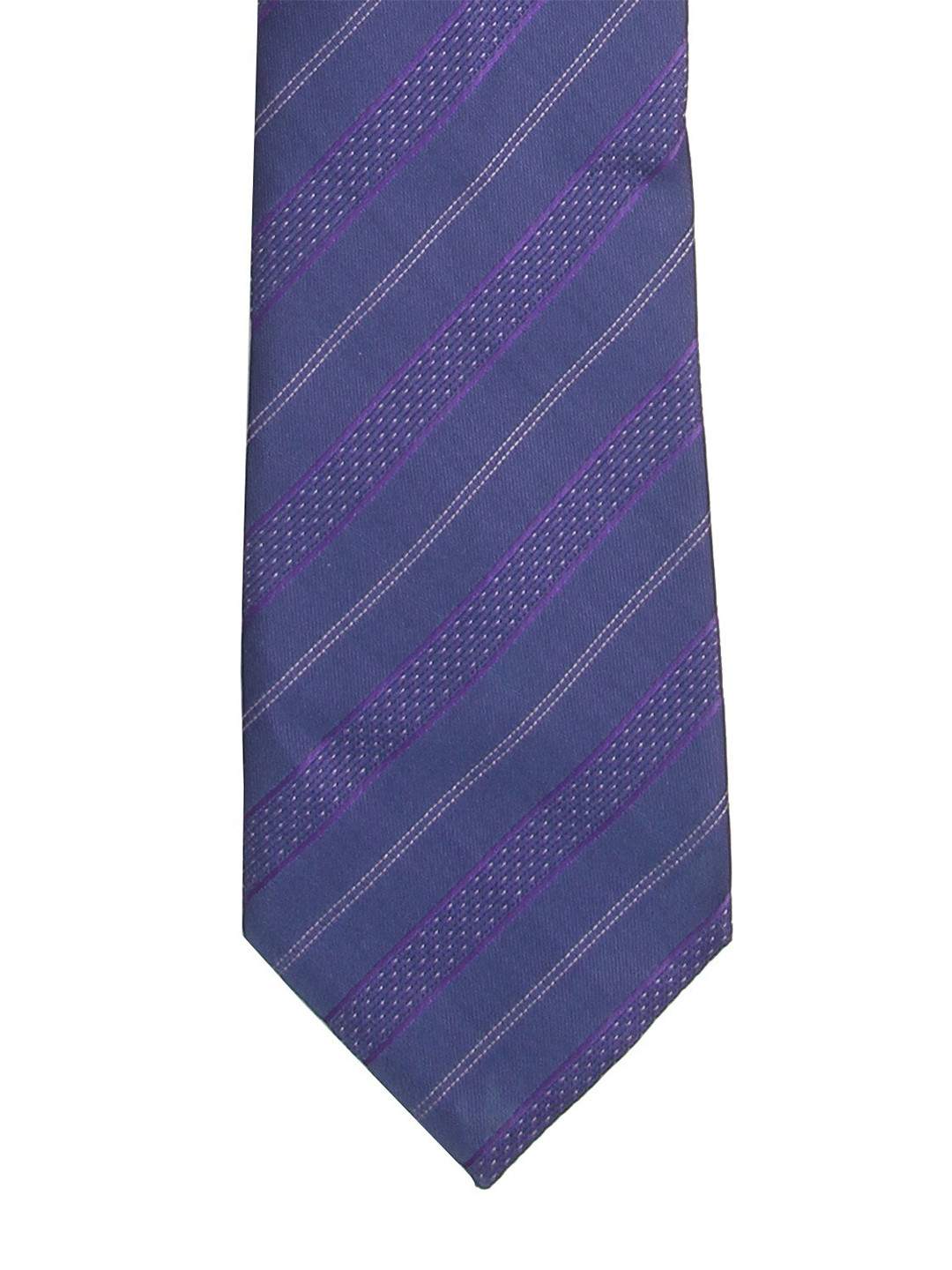 

Calvadoss Men Purple & Grey Striped Broad Tie
