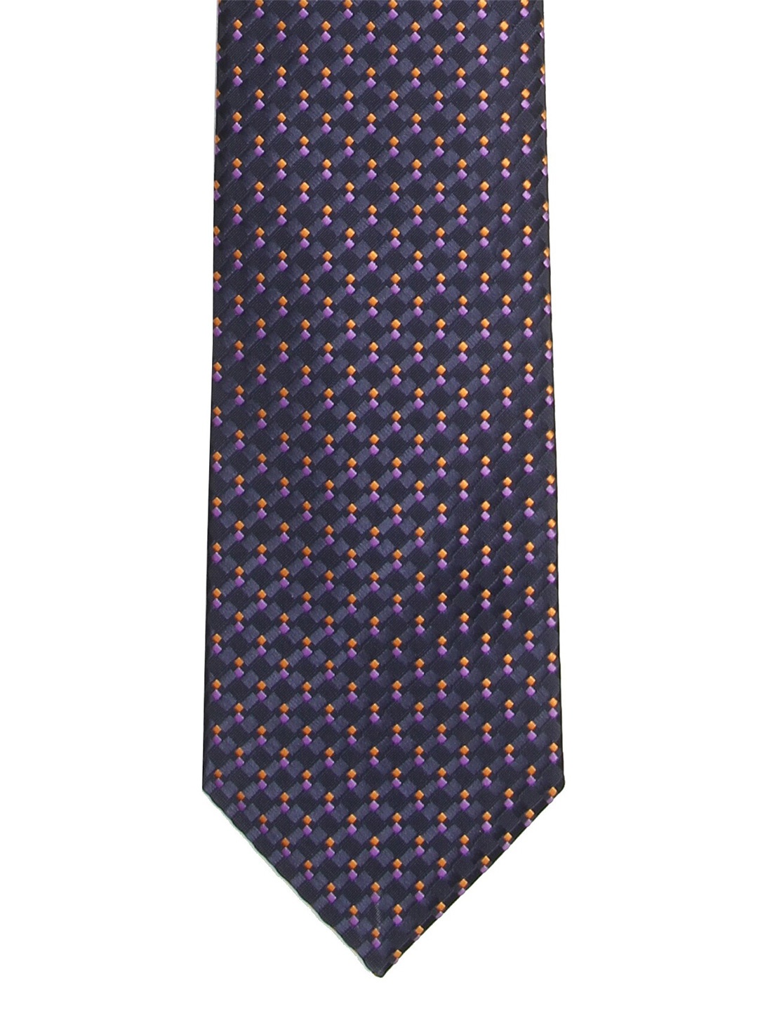 

Calvadoss Men Purple & Black Woven Design Broad Tie