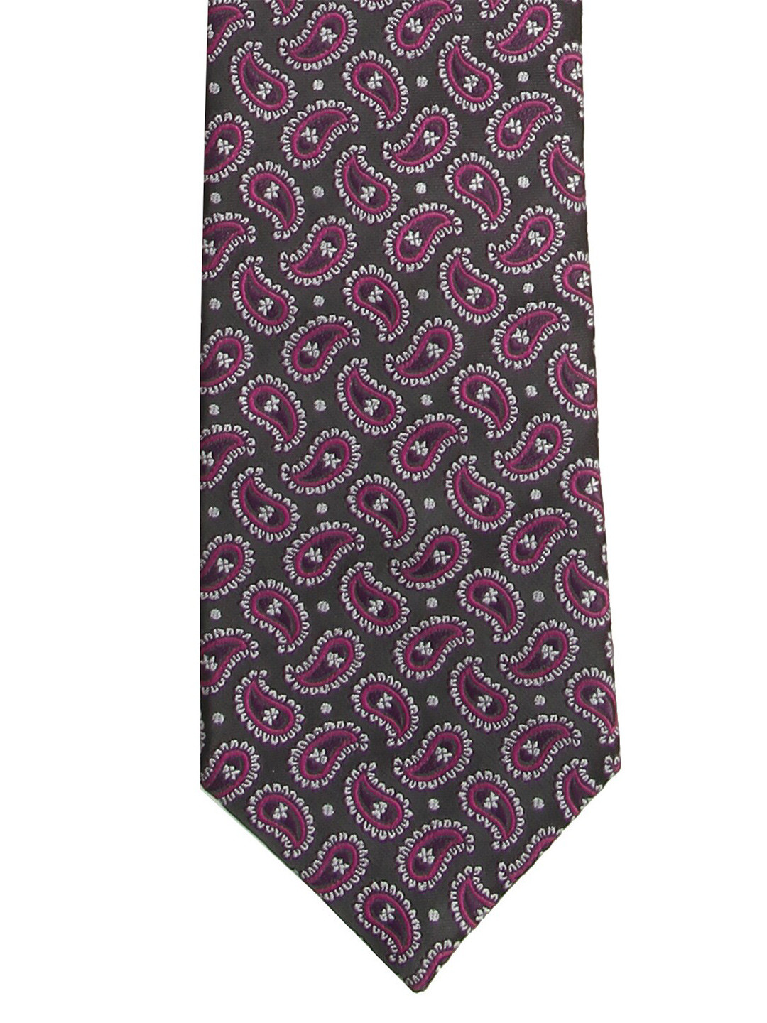 

Calvadoss Men Purple & Black Woven Design Broad Tie