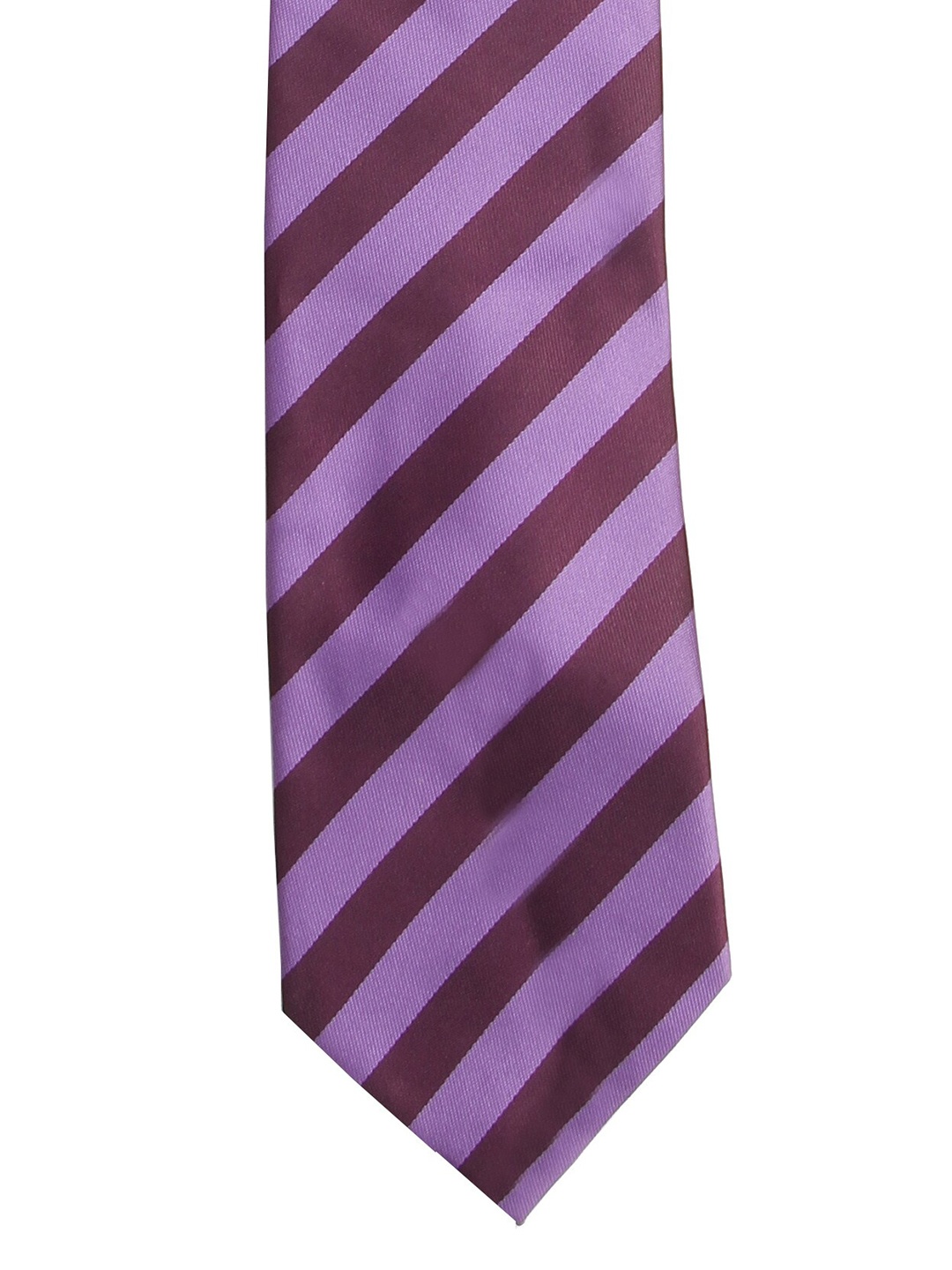 

Calvadoss Men Purple & Maroon Striped Broad Tie