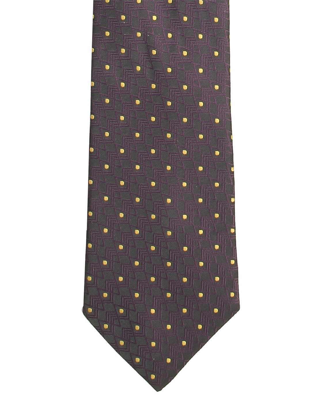 

Calvadoss Men Purple & Black Woven Design Broad Tie