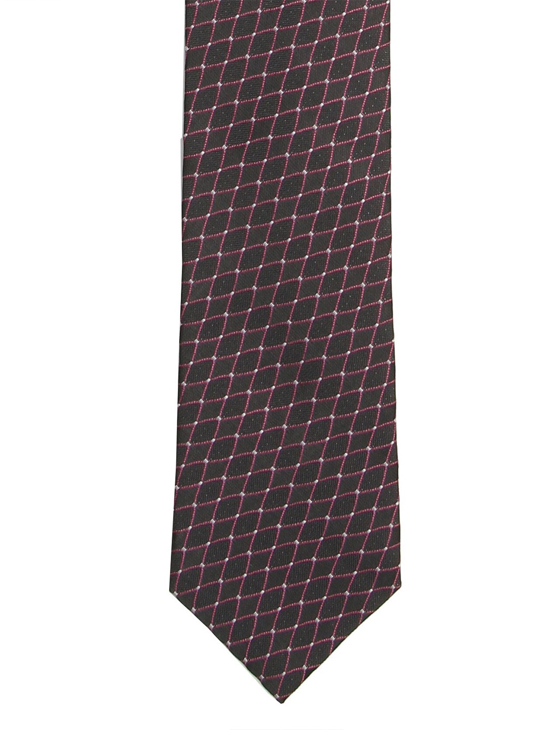 

Calvadoss Men Purple & Black Checked Broad Tie