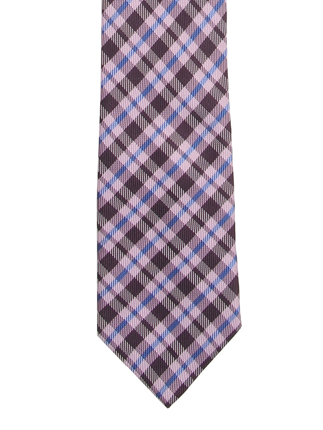 

Calvadoss Men Purple & Blue Checked Broad Tie