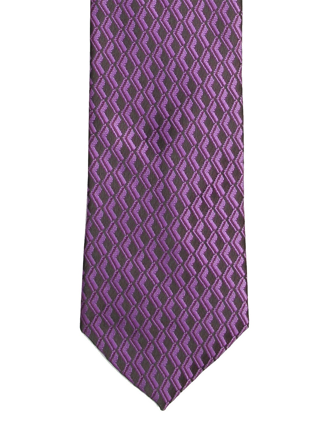 

Calvadoss Men Purple & Black Woven Design Broad Tie