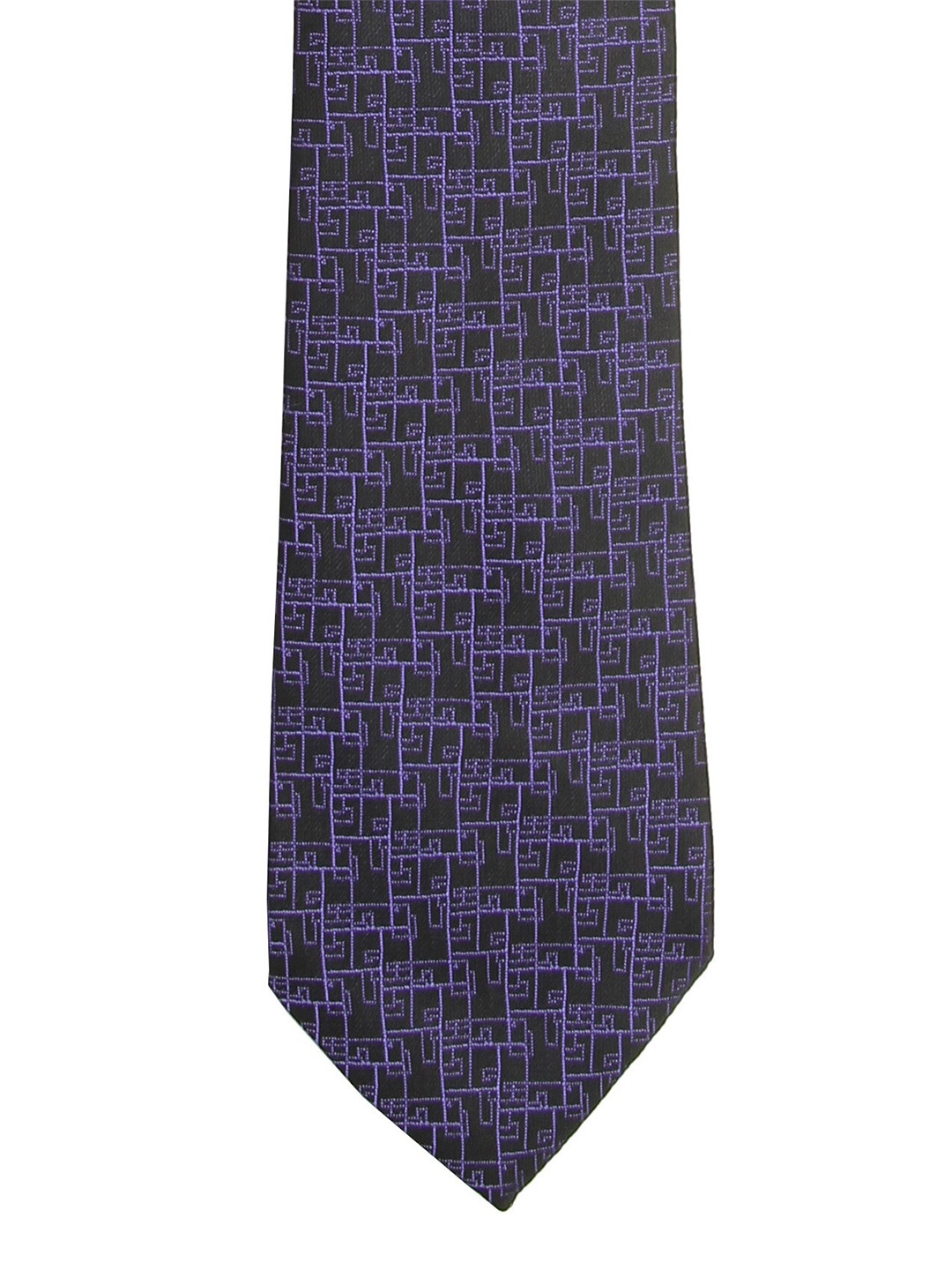 

Calvadoss Men Purple & Black Woven Design Broad Tie