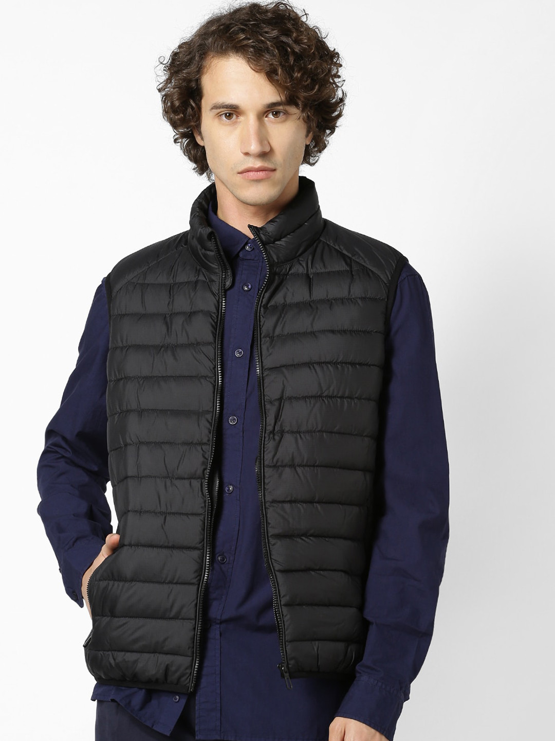

Celio Men Black Solid Padded Jacket
