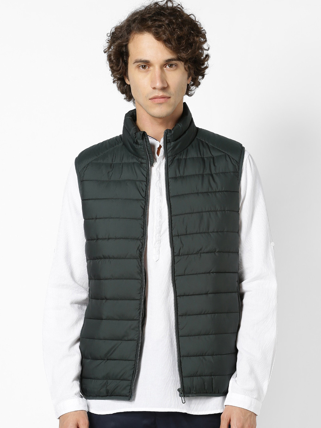 

Celio Men Dark Green Puffer Jacket