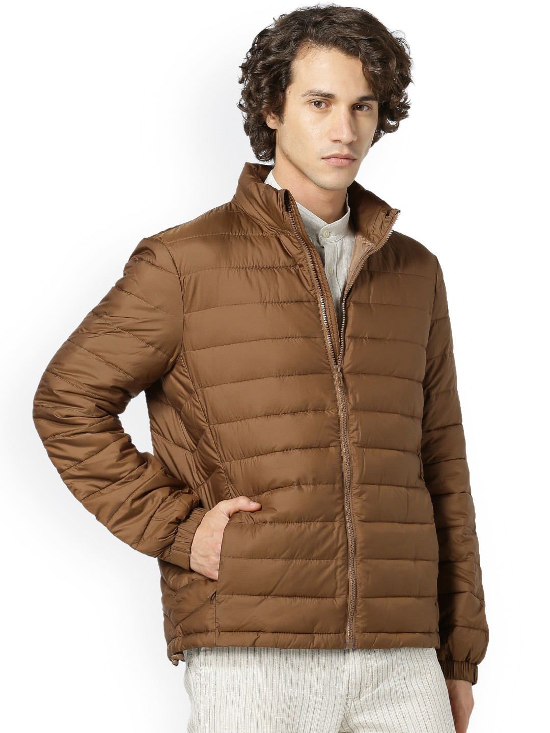 

Celio Men Brown Padded Jacket